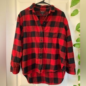 Madewell women’s “oversized” flannel shirt in medium